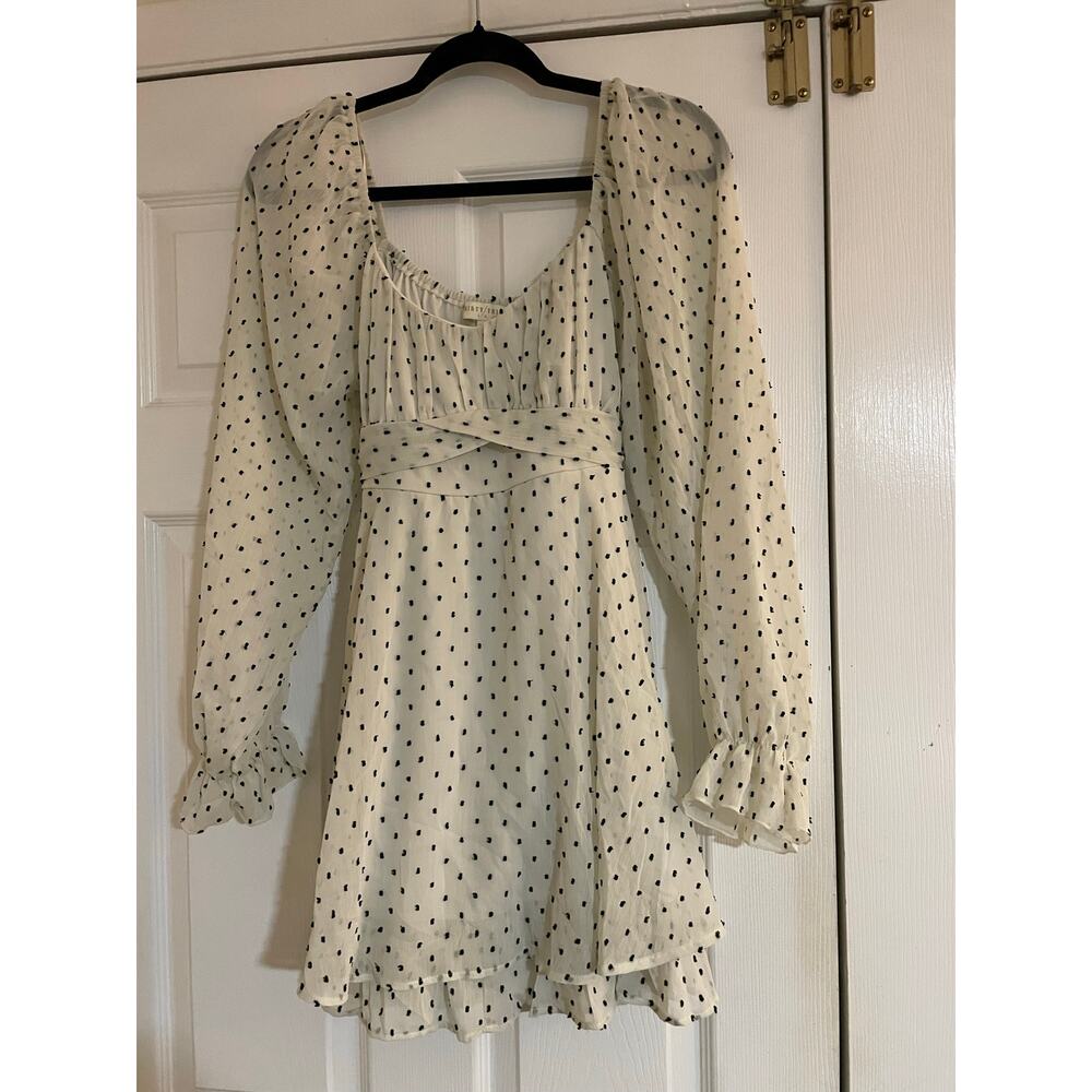 Thirty Thirty blk and wht polka dot baby doll Y2K fairy dress size XL